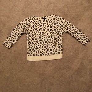J Crew leopard print sweatshirt xs